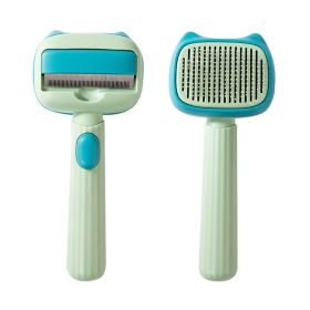 Pet Grooming Brush Dog Deshedding Brush For Large Dogs, Dematting Comb De-shedding Tool For Hair Cats, Pet Hair Grooming Brush Reduces Shedding (Color: Green)