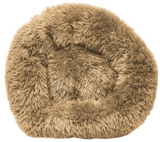 Pet Life 'Nestler' High-Grade Plush and Soft Rounded Dog Bed (Color: Khaki, Size: medium)