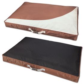 Dog Helios 'Immortal-Trek' Waterproof Rectangular Travel Dog Bed (Color: Brown, Size: large)