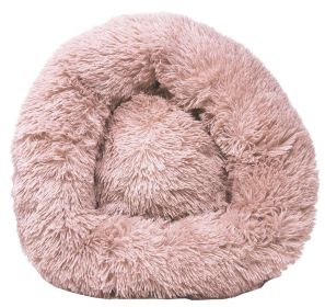 Pet Life 'Nestler' High-Grade Plush and Soft Rounded Dog Bed (Color: Pink, Size: medium)