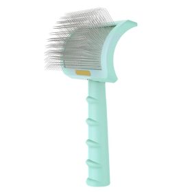 Pet Dog Brush Comb Shedding Hair Remove Needle Cat Brush Combs Massage Grooming Tool Dog Cat Pet Cleaning Supplies Accessories (Color: Green)