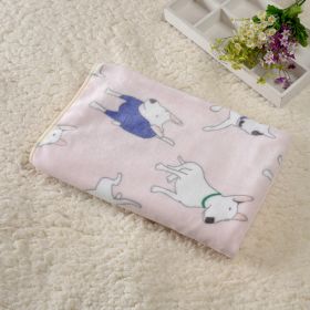 For Common Dogs Blanket Non-slip Seat Cushion (Option: Light Pink Bull Terrier-80x100cm)